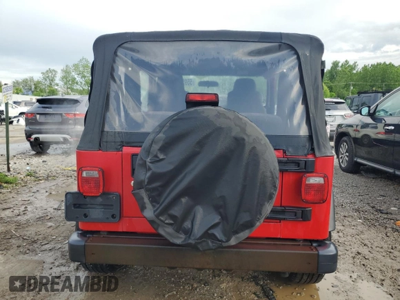 2005 Jeep Wrangler X z VIN 1J4FA39S15P337816, wystawiony jako Copart lot #55957725 z przebiegiem 107 030 mil mil oraz Szkoda całkowita • Salvage title. Historia ofert i sprzedaży dostępna na DreamBid. Obrazek 6.