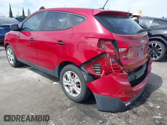 2010 Hyundai Tucson GLS with VIN KM8JT3AC1AU097317, listed as a IAAI auction lot 41758296 with 108,695 mi miles and . Bid and sale history available at DreamBid. Image 3.