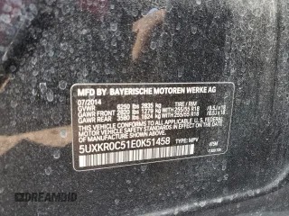 2014 BMW X5 xDrive35i with VIN 5UXKR0C51E0K51458, listed as a Copart auction lot 48675285 with 125,553 mi miles and Salvage Title. Bid and sale history available at carsss.com. Image 15.