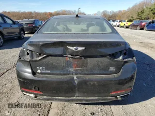 2018 Genesis G80 3.8L with VIN KMHGN4JEXJU250000, listed as a Copart auction lot 79301174 with 74,636 mi miles and Salvage Title. Bid and sale history available at carsss.com. Image 6.