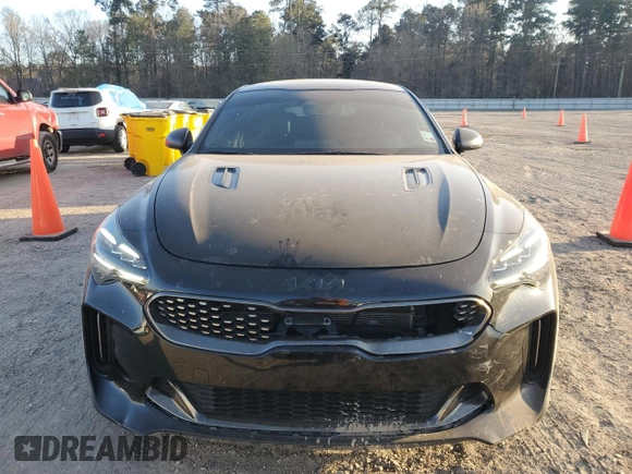 2022 Kia Stinger GT-Line with VIN KNAE35LD4N6113864, listed as a Copart auction lot 47100375 with 47,264 mi miles and Salvage Title. Bid and sale history available at carsss.com. Image 5.