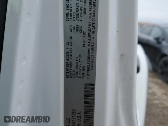 2022 Jeep Wrangler Unlimited Rubicon with VIN 1C4JJXR62NW171080, listed as a Copart auction lot 45918595 with Not provided miles and Salvage title. Bid and sale history available at DreamBid. Image 12.