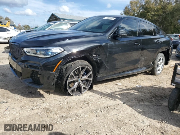 2022 BMW X6 xDrive40i with VIN 5UXCY6C01N9K49185, listed as a Copart auction lot 49020645 with 36,200 mi miles and Salvage Title. Bid and sale history available at carsss.com. Image 1.
