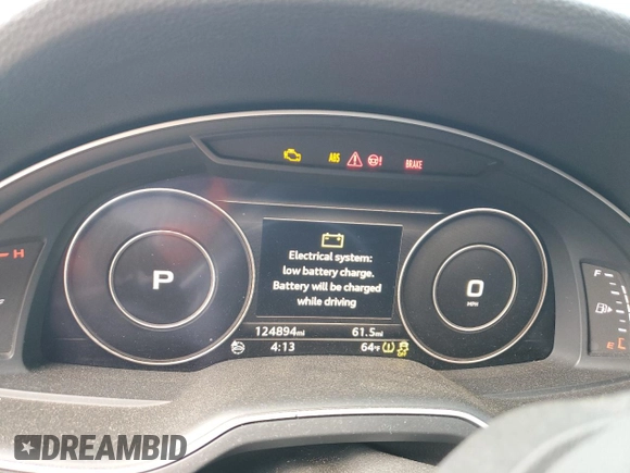2017 Audi Q7 Premium Plus with VIN WA1LAAF78HD024906, listed as a Copart auction lot 50955025 with 124,894 mi miles and Salvage title. Bid and sale history available at DreamBid. Image 9.