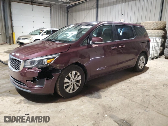2018 Kia Sedona LX with VIN KNDMB5C14J6395781, listed as a Copart auction lot 47040825 with 150,983 mi miles and Salvage Title. Bid and sale history available at DreamBid. Image 1.