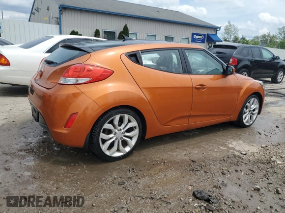 2013 Hyundai Veloster w/Black Int with VIN KMHTC6ADXDU121105, listed as a Copart auction lot 55171015 with 130,905 mi miles and Salvage title. Bid and sale history available at DreamBid. Image 3.
