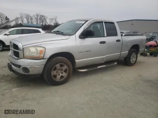 2006 Dodge Ram 1500 ST with VIN 1D7HA18N26J158595, listed as a Copart auction lot 89205725 with 186,228 mi miles and Clean Title. Bid and sale history available at carsss.com. Image 1.