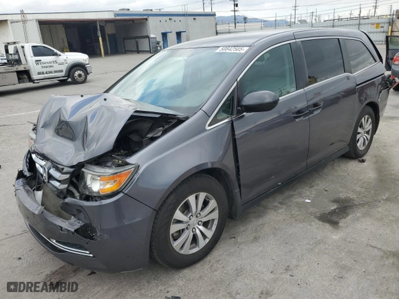 2016 Honda Odyssey LX with VIN 5FNRL5H23GB101594, listed as a Copart auction lot 50842505 with 92,727 mi miles and Salvage Title. Bid and sale history available at carsss.com. Image 1.