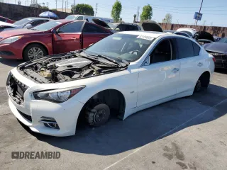 2017 Infiniti Q50 Sport with VIN JN1EV7AP7HM740034, listed as a Copart auction lot 52726645 with 85,544 mi miles and Salvage title. Bid and sale history available at DreamBid. Image 1.