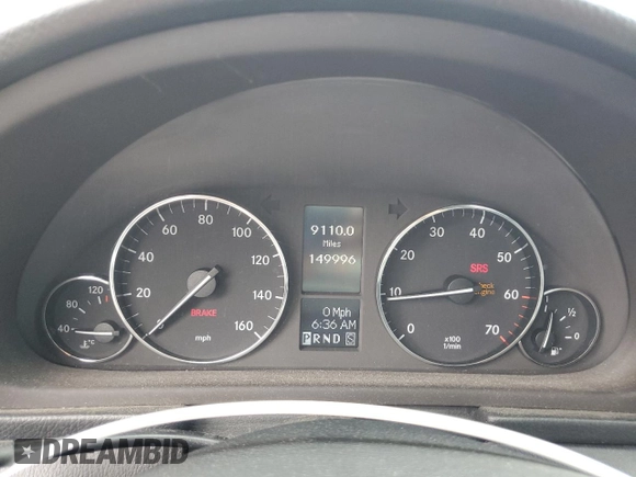 2005 Mercedes-Benz C 230 Kompressor with VIN WDBRF40J25F667368, listed as a Copart auction lot 59930135 with 149,996 mi miles and Salvage title. Bid and sale history available at DreamBid. Image 9.