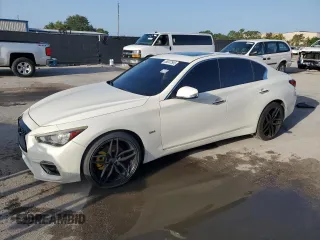 2018 Infiniti Q50 Luxe with VIN JN1EV7ARXJM433030, listed as a Copart auction lot 66337505 with 91,448 mi miles and Clean title. Bid and sale history available at DreamBid. Image 1.