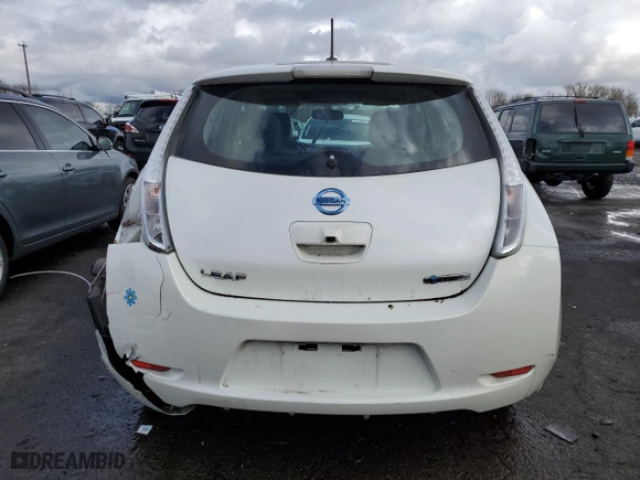 2015 Nissan LEAF SV with VIN 1N4AZ0CP9FC301558, listed as a Copart auction lot 45380735 with 67,474 mi miles and Salvage Title. Bid and sale history available at carsss.com. Image 6.