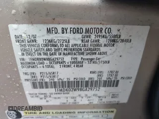 2008 Ford Taurus X SEL z VIN 1FMDK02W98GA29752, wystawiony jako IAAI lot #42485318 z przebiegiem 234 259 mil mil oraz . Historia ofert i sprzedaży dostępna na DreamBid. Obrazek 9.