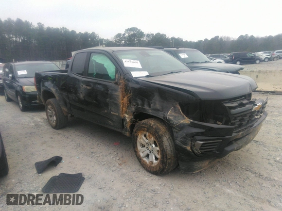 2021 Chevrolet Colorado 2WD LT with VIN 1GCHSCEA4M1256299, listed as a IAAI auction lot 41173669 with 90,969 mi miles and . Bid and sale history available at DreamBid. Image 1.