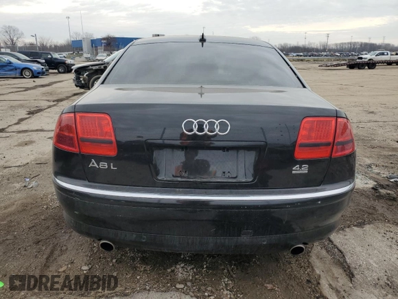 2005 Audi A8 L with VIN WAUML44E65N016605, listed as a Copart auction lot 86596774 with 161,385 mi miles and Clean Title. Bid and sale history available at carsss.com. Image 6.