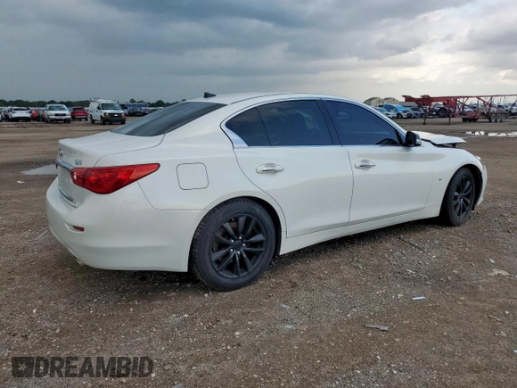 2015 Infiniti Q50 Premium with VIN JN1BV7AP7FM339762, listed as a Copart auction lot 60241965 with 94,278 mi miles and Salvage title. Bid and sale history available at DreamBid. Image 3.