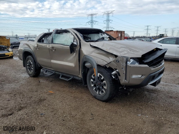 2024 Nissan Frontier PRO-4X with VIN 1N6ED1EK6RN657604, listed as a Copart auction lot 43514335 with 0 mi miles and Salvage Title. Bid and sale history available at carsss.com. Image 4.