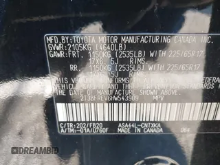 2017 Toyota RAV4 LE z VIN 2T3BFREV6HW543909, wystawiony jako IAAI lot #41668964 z przebiegiem 102 452 mil mil oraz . Historia ofert i sprzedaży dostępna na DreamBid. Obrazek 9.