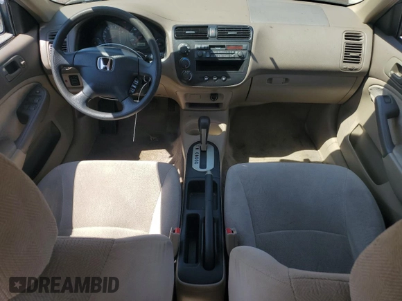 2001 Honda Civic LX with VIN 2HGES16501H606650, listed as a Copart auction lot 52537465 with 199,341 mi miles and Salvage Title. Bid and sale history available at carsss.com. Image 8.