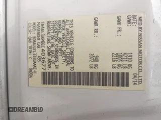 2014 Nissan Altima SV with VIN 1N4AL3AP6EC403677, listed as a IAAI auction lot 42034449 with 96,424 mi miles and . Bid and sale history available at DreamBid. Image 9.