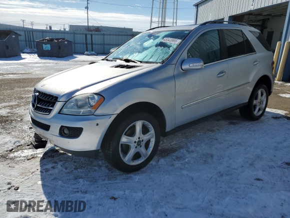 2008 Mercedes-Benz M 320 CDI with VIN 4JGBB22E98A387057, listed as a Copart auction lot 45343965 with 123,908 mi miles and Salvage Title. Bid and sale history available at carsss.com. Image 1.