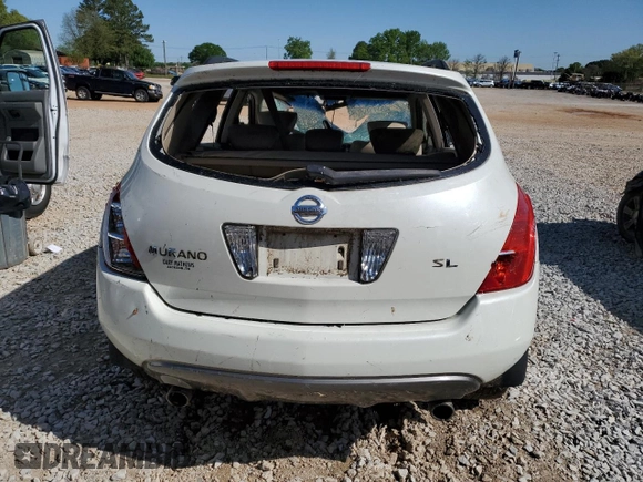 2004 Nissan Murano SL with VIN JN8AZ08T54W210416, listed as a Copart auction lot 52399365 with Not Provided miles and Salvage Title. Bid and sale history available at DreamBid. Image 6.