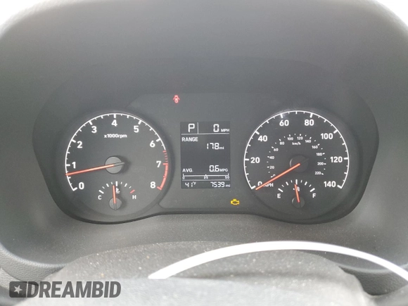2022 Hyundai Accent SEL with VIN 3KPC24A61NE180525, listed as a Copart auction lot 42200263 with 7,539 mi miles. Bid and sale history available at carsss.com. Image 9.