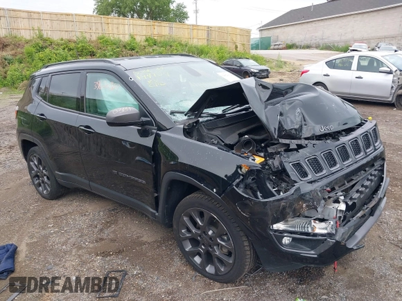 2021 Jeep Compass 80th Anniversary z VIN 3C4NJDEB5MT566331, wystawiony jako IAAI lot #39620364 z przebiegiem 48 826 mil mil oraz . Historia ofert i sprzedaży dostępna na DreamBid. Obrazek 1.
