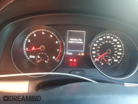 2019 Volkswagen Atlas S with VIN 1V2GR2CA5KC606074, listed as a Copart auction lot 75398024 with 51,694 mi miles and Salvage title. Bid and sale history available at DreamBid. Image 9.