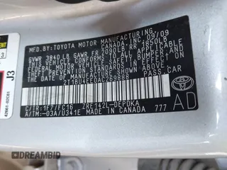2010 Toyota Corolla with VIN 2T1BU4EE0AC269888, listed as a IAAI auction lot 41926103 with 210,787 mi miles. Bid and sale history available at carsss.com. Image 9.