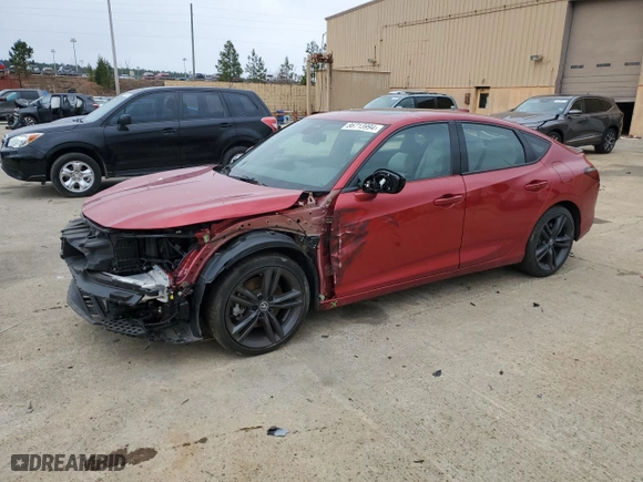 2023 Acura Integra w/A-Spec Package with VIN 19UDE4H30PA017458, listed as a Copart auction lot 86713994 with 27,857 mi miles and Salvage Title. Bid and sale history available at carsss.com. Image 1.
