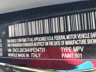 2017 Jeep Renegade Trailhawk z VIN ZACCJBCB4HPE54731, wystawiony jako IAAI lot #42282950 z przebiegiem 101 418 mil mil oraz . Historia ofert i sprzedaży dostępna na DreamBid. Obrazek 9.