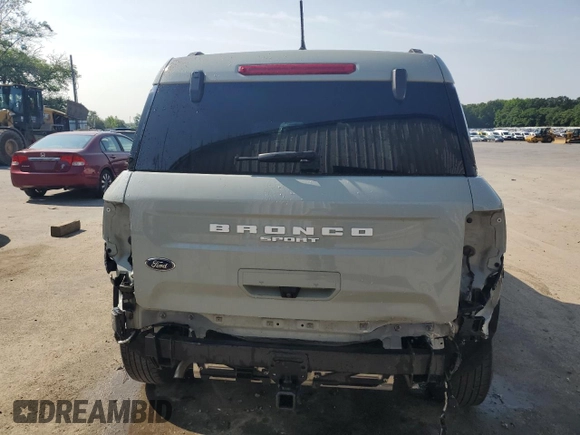 2021 Ford Bronco Sport Big Bend with VIN 3FMCR9B69MRA19429, listed as a Copart auction lot 60299645 with 42,373 mi miles and Salvage title. Bid and sale history available at DreamBid. Image 6.
