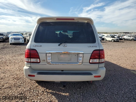 2006 Lexus LX 470 with VIN JTJHT00W464013203, listed as a Copart auction lot 43630005 with 260,641 mi miles and Salvage Title. Bid and sale history available at carsss.com. Image 6.