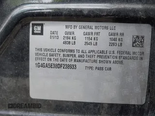 2013 Buick LaCrosse with VIN 1G4GA5E38DF238933, listed as a IAAI auction lot 42187349 with 103,896 mi miles and . Bid and sale history available at DreamBid. Image 9.