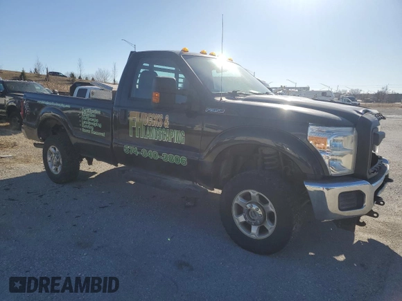 2014 Ford F-350 XL with VIN 1FTRF3B69EEB59330, listed as a Copart auction lot 41978895 with 105,200 mi miles and Salvage title. Bid and sale history available at DreamBid. Image 4.