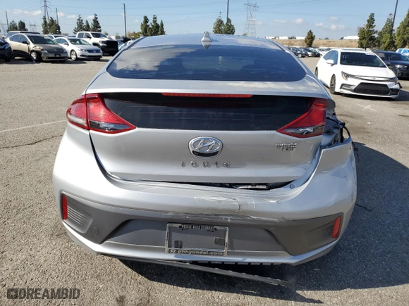 2020 Hyundai Ioniq Hybrid Blue with VIN KMHC65LC3LU200846, listed as a Copart auction lot 47582695 with 190,624 mi miles and Salvage Title. Bid and sale history available at carsss.com. Image 6.