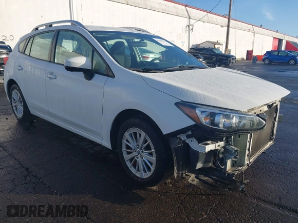 2018 Subaru Impreza Premium с VIN 4S3GTAB67J3750685, выставлен на аукционе IAAI как лот 41109779 с пробегом 61 600 миль миль и . История ставок и продаж доступна на DreamBid. Изображение 1.