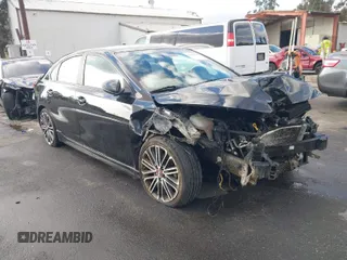 2021 Kia Forte GT with VIN 3KPF44AC9ME369516, listed as a IAAI auction lot 41690655 with 65,149 mi miles. Bid and sale history available at carsss.com. Image 1.