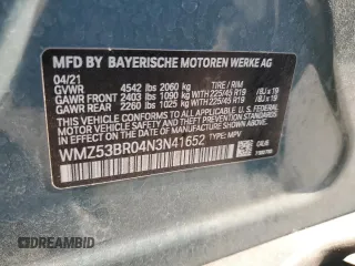2022 MINI Countryman Cooper S with VIN WMZ53BR04N3N41652, listed as a Copart auction lot 55354375 with 20,821 mi miles and Salvage title. Bid and sale history available at DreamBid. Image 13.