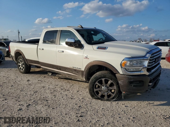 2019 Ram 2500 Laramie Longhorn with VIN 3C6UR5LL4KG593040, listed as a Copart auction lot 44170595 with 160,488 mi miles and Salvage title. Bid and sale history available at DreamBid. Image 4.