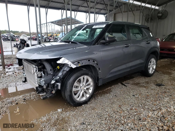 2021 Chevrolet TrailBlazer LS with VIN KL79MMS25MB178348, listed as a Copart auction lot 89196695 with 22,501 mi miles and Salvage Title. Bid and sale history available at carsss.com. Image 1.