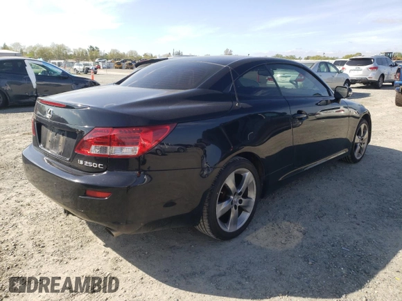 2011 Lexus IS 250 C with VIN JTHFF2C23B2515419, listed as a Copart auction lot 50800855 with 170,079 mi miles and Salvage title. Bid and sale history available at DreamBid. Image 3.