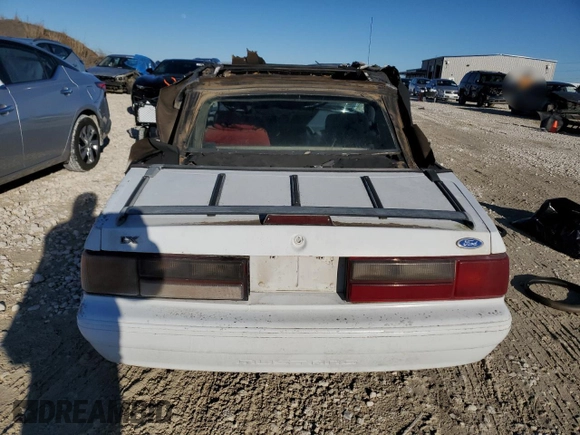 1993 Ford Mustang with VIN 1FACP44M8PF160430, listed as a Copart auction lot 88552995 with Not provided miles and Clean title. Bid and sale history available at DreamBid. Image 6.