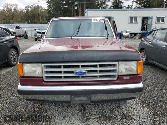 1990 Ford F-150 with VIN 1FTDF15Y3LPA96285, listed as a Copart auction lot 76302384 with 40,713 mi miles and Salvage Title. Bid and sale history available at carsss.com. Image 5.
