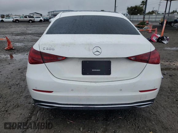 2024 Mercedes-Benz C 300 with VIN W1KAF4GB8RR213116, listed as a Copart auction lot 50662345 with 2,256 mi miles and Salvage Title. Bid and sale history available at DreamBid. Image 6.