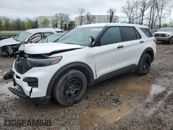 2022 Ford Police Interceptor Utility z VIN 1FM5K8AW9NNA13773, wystawiony jako Copart lot #55227165 z przebiegiem 47 645 mil mil oraz Szkoda całkowita • Salvage title. Historia ofert i sprzedaży dostępna na DreamBid. Obrazek 1.