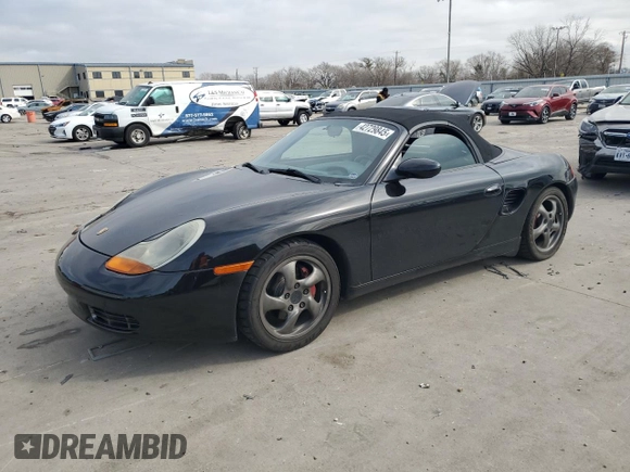 2002 Porsche Boxster with VIN WP0CA298X2U624074, listed as a Copart auction lot 42729845 with 116,119 mi miles and Salvage title. Bid and sale history available at DreamBid. Image 1.