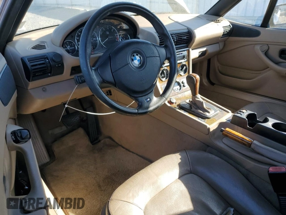 2002 BMW Z3 2.5i with VIN 4USCN33452LM05698, listed as a Copart auction lot 75881734 with 192,998 mi miles and Salvage Title. Bid and sale history available at carsss.com. Image 8.