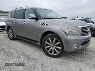 2012 Infiniti QX56 7-passenger with VIN JN8AZ2NE4C9017723, listed as a Copart auction lot 44863515 with 130,033 mi miles and Clean Title. Bid and sale history available at carsss.com. Image 4.